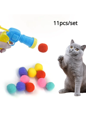 Peluş Top Atan İnteraktif Kedi Oyuncağı